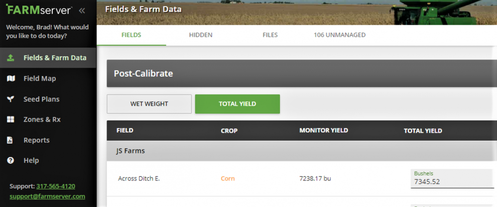 Capturing Yield Data in FARMserver