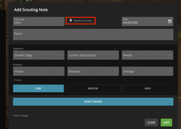 Replant Calculator & Adding Notification Recipients